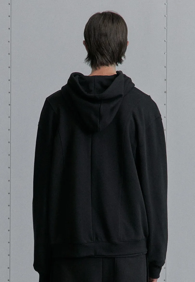 WOOALONG  |[WOOALONG]★ Signature slit hood zip-up