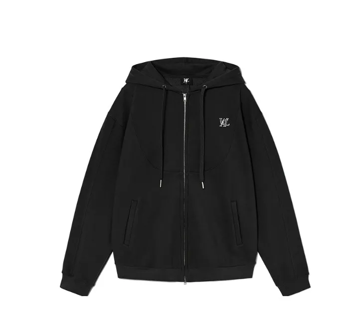 WOOALONG  |[WOOALONG]★ Signature slit hood zip-up