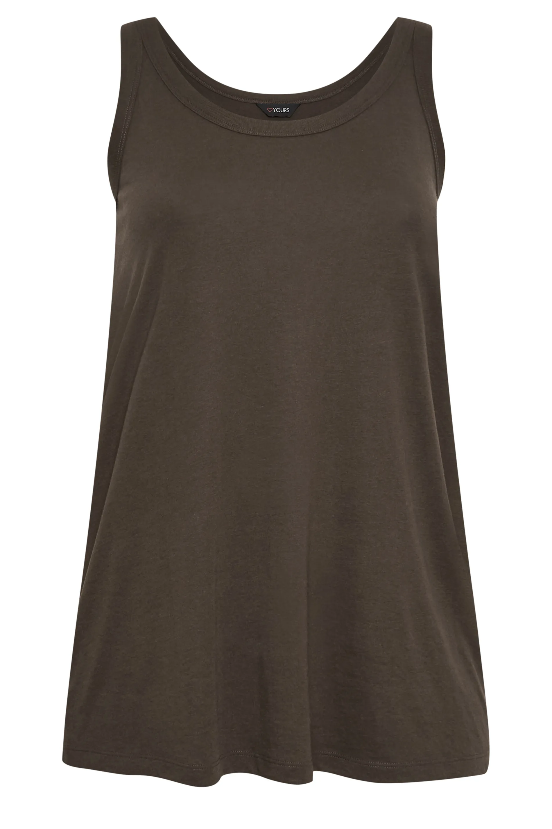 YOURS Curve Chocolate Brown Vest Top