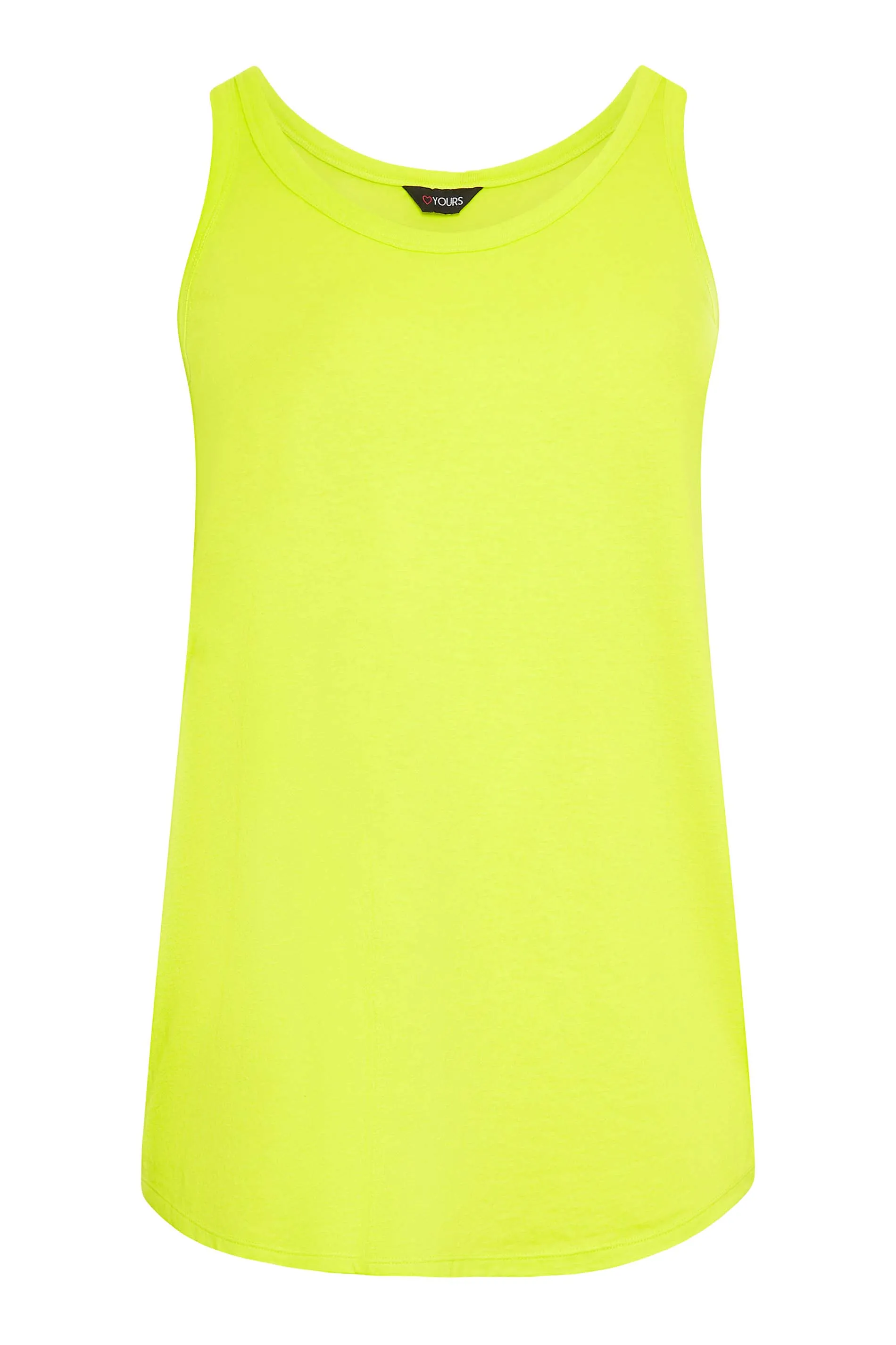 YOURS Curve Neon Yellow Vest Top