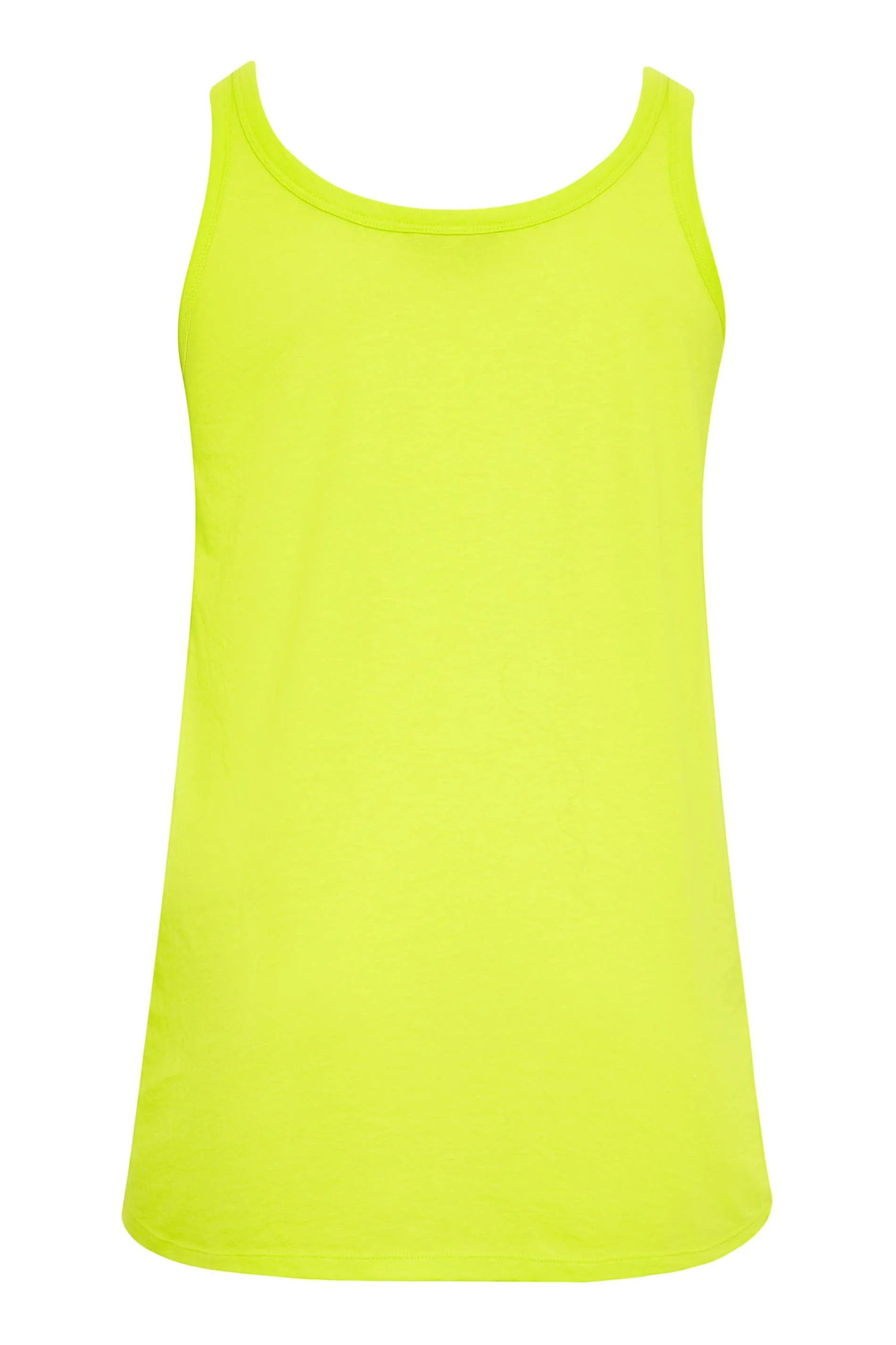 YOURS Curve Neon Yellow Vest Top