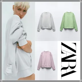 ZARA  |Street Style Plain Hoodies & Sweatshirts